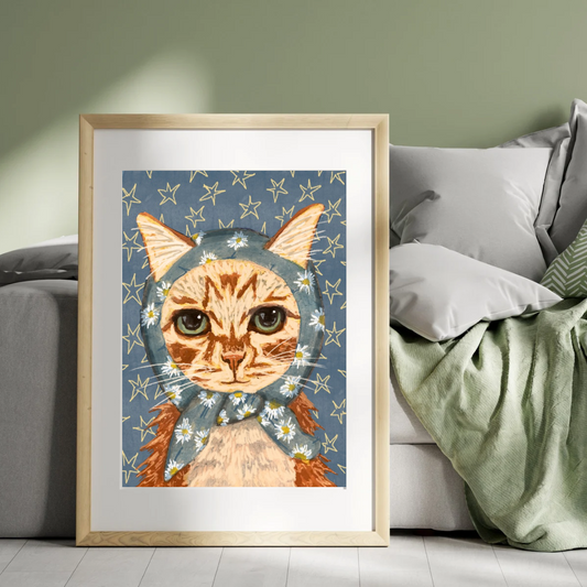 Cat Star Print