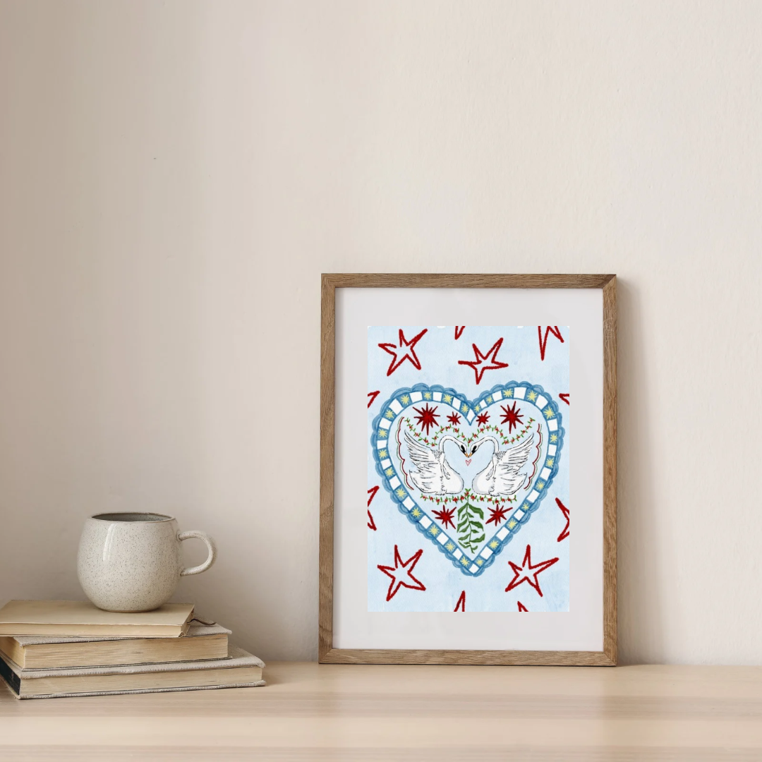 Valentine Swan Print